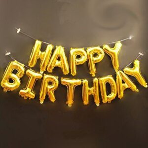 “Happy Birthday” Golden Foil balloon