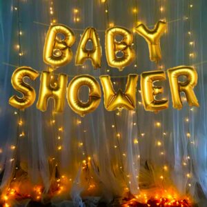 “Baby Shower” Golden Foil balloon