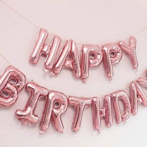 “Happy Birthday” Rose gold Foil balloon