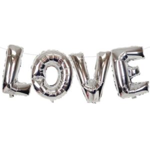 “Love” Silver Foil balloon