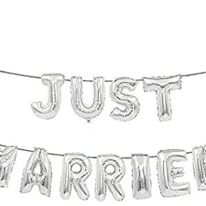 “Just Married” Silver Foil balloon