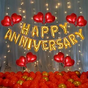 “Happy Anniversary” Golden Foil balloon