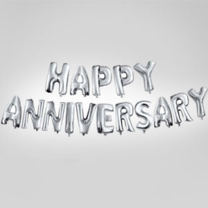 “Happy Anniversary” Silver Foil balloon