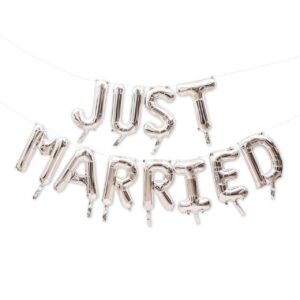 “Just Married” Silver Foil balloon