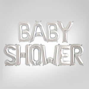 “Baby Shower” Silver Foil balloon