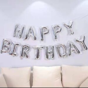 “Happy Birthday” Silver Foil balloon