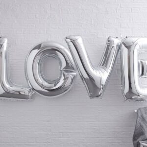 “Love” Silver Foil balloon