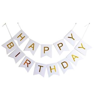 Happy Birthday Banner  (White)