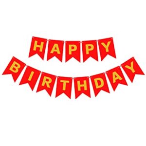 Happy Birthday Banner  (Red)