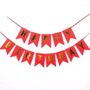 Happy Birthday Banner  (Red)