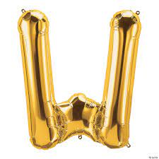 Letter “W” Foil balloon